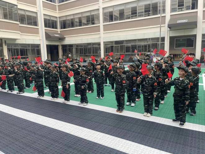 红色润童心 小小迷彩娃嘉兴渊博庆安幼儿园2024大班学军体验活动(图9)