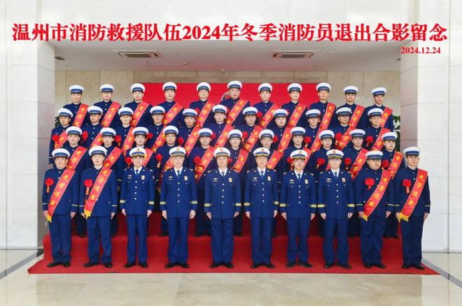 温州市消防救援支队举行2024年冬季消防员退出欢送仪式(图4)