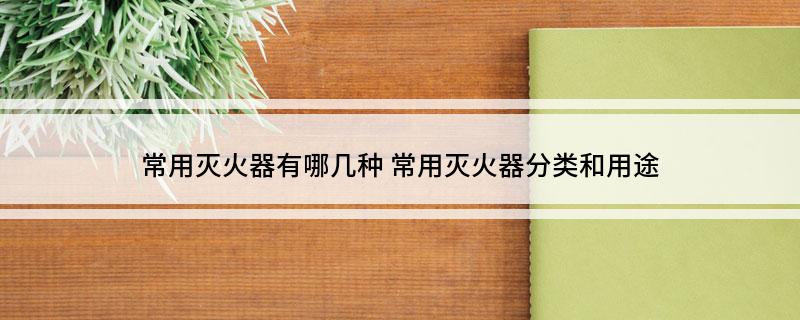 常用灭火器有哪几种(图1)
