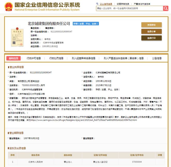 北京城建集团因事故隐患收罚单其曾多次被执行、原董事长被查(图6)